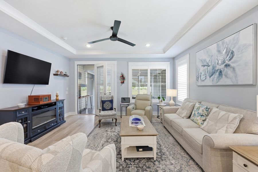 Furnished interior view inside a new home in K. Hovnanian's® Four Seasons at Lakes of Cane Bay, Summerville (Image 10).