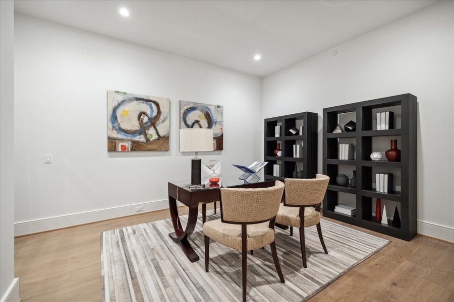 Private study/office space. Photos are of a similar unit with the same floor plan