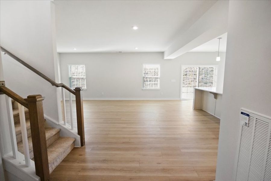 Spacious, unfurnished interior of a new home in Canterbrook Farms 2-Story, Fountain Inn (Image 18). Spacious, unfurnished interior of a new home in Canterbrook Farms 2-Story, Fountain Inn (Image 18).