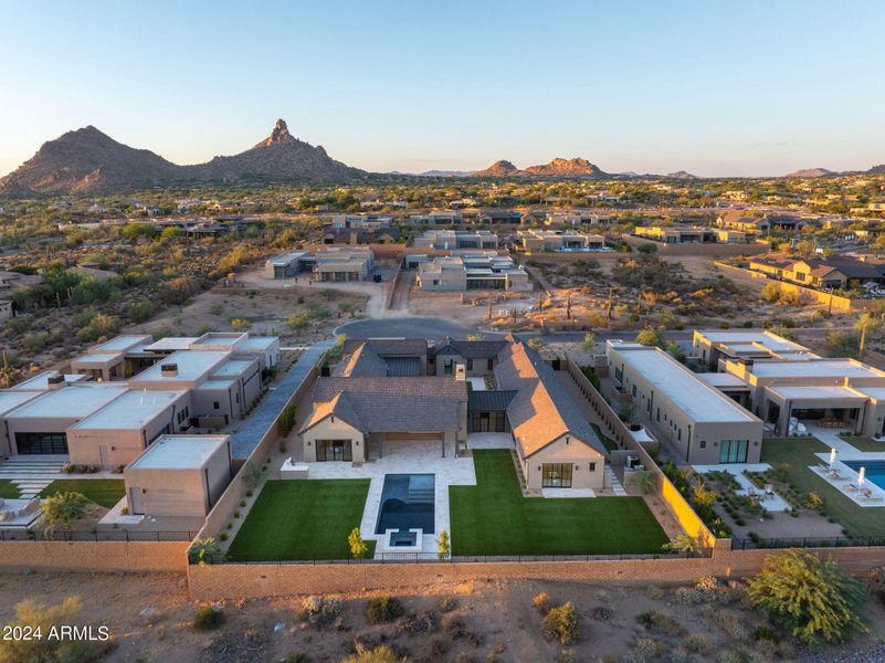 Aerial view of the Skye View community in Scottsdale, AZ, showing layout and nearby surroundings (Image 7).