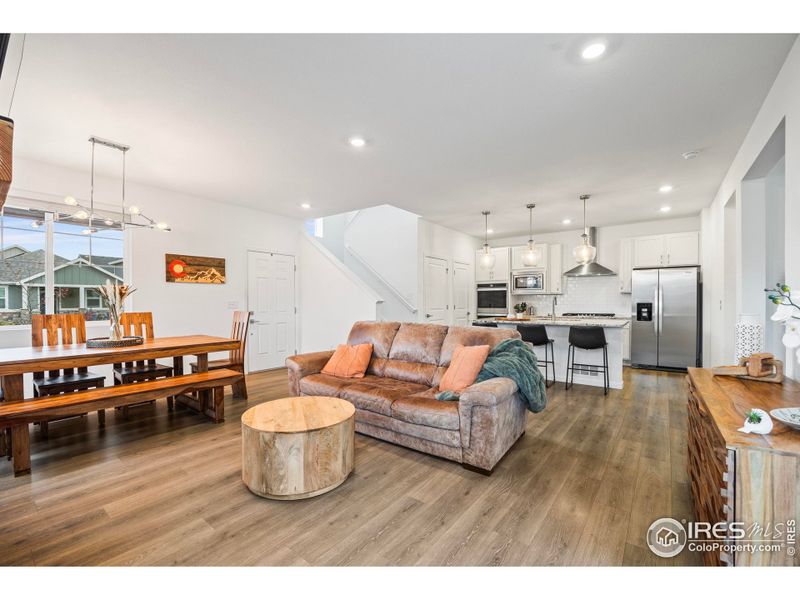 seamless flow on the main level