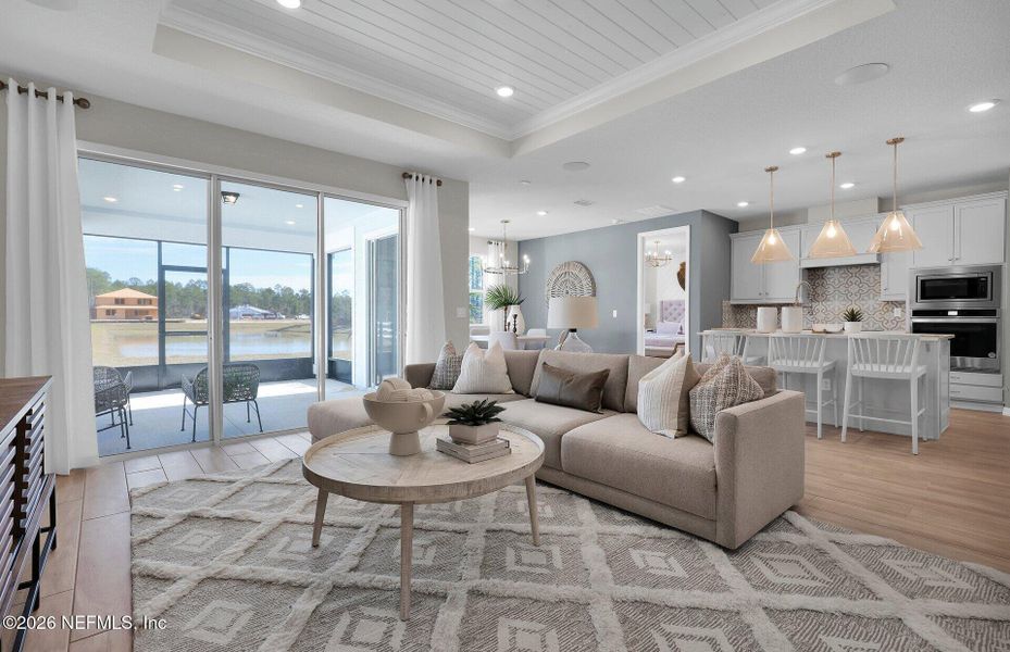 Furnished interior view inside a new home in Seminole Palms, Palm Coast (Image 11). Furnished interior view inside a new home in Seminole Palms, Palm Coast (Image 11).