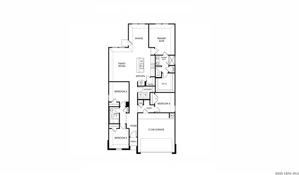 2D floor plan layout of this home in Arcadia Ridge - Premier Series, San Antonio, TX (Image 3).