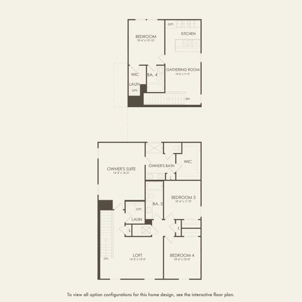 2D floor plan layout for the Mabel II by Pulte Homes in Parkside Trails, Clermont, FL (Image 5).