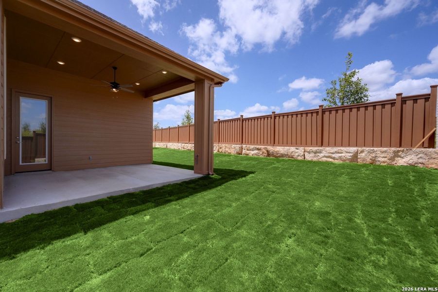 Exterior details and patio area of a home in Mayfair, New Braunfels (Image 18).