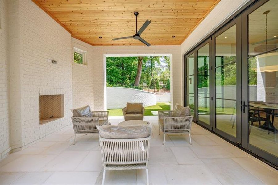 Exterior details and patio area of a home in , Atlanta (Image 40). Exterior details and patio area of a home in , Atlanta (Image 40).