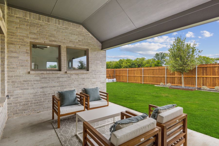 Patio in the Gilmour home plan by Trophy Signature Homes – REPRESENTATIVE PHOTO Patio in the Gilmour home plan by Trophy Signature Homes – REPRESENTATIVE PHOTO