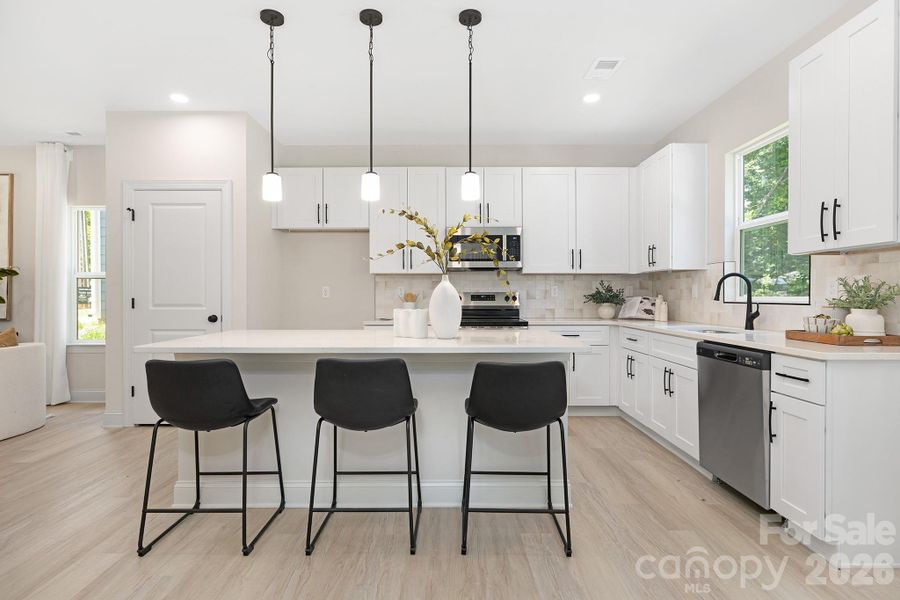 Furnished interior view inside a new home in , Charlotte (Image 8).