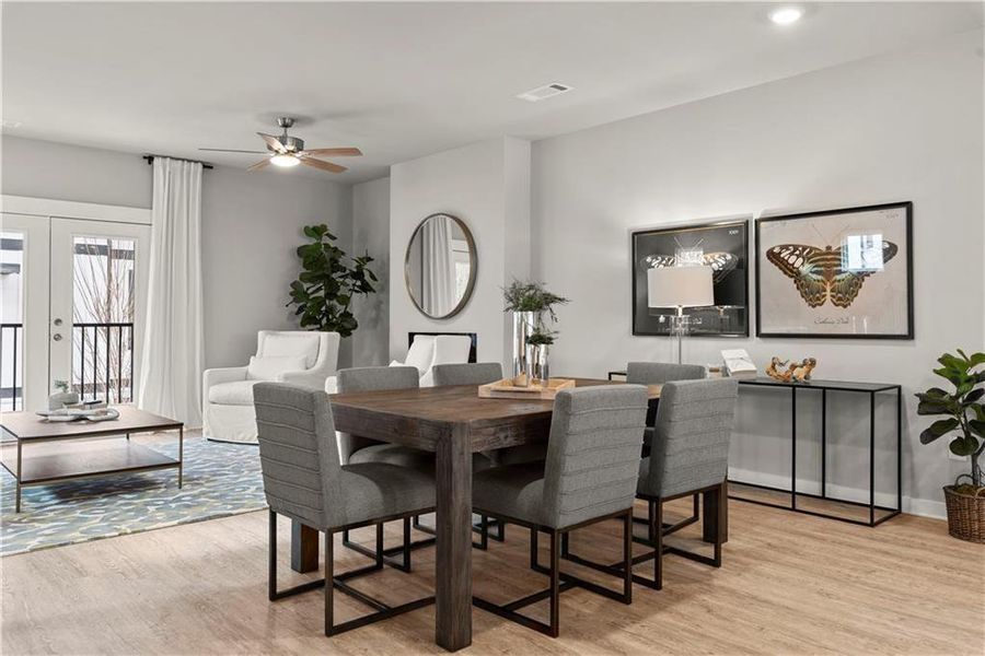 Furnished interior view inside a new home in One Riverside West, Atlanta (Image 24).