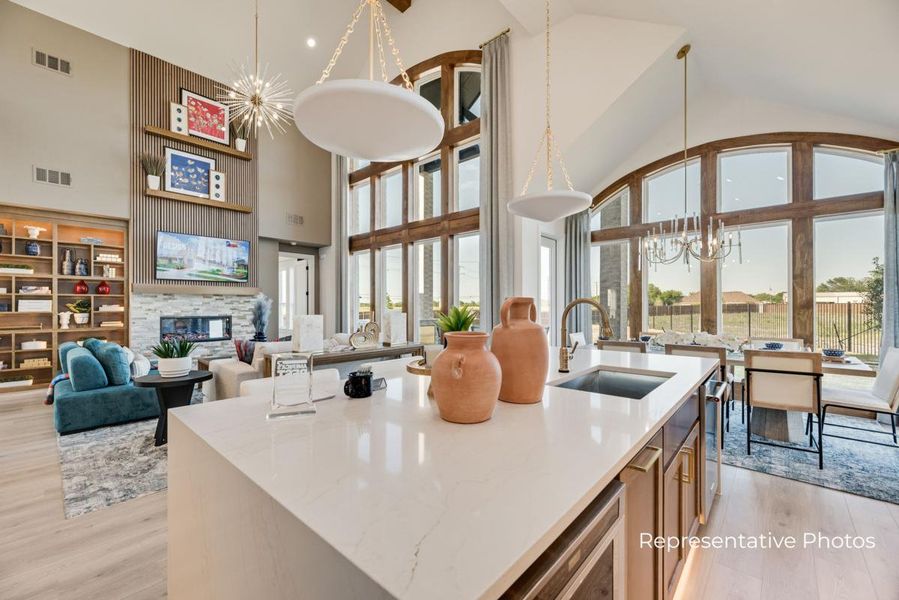 Representative furnished interior of a home built from the Grand Riverside by Grand Homes in Grand Oaks, Celina (Image 9).