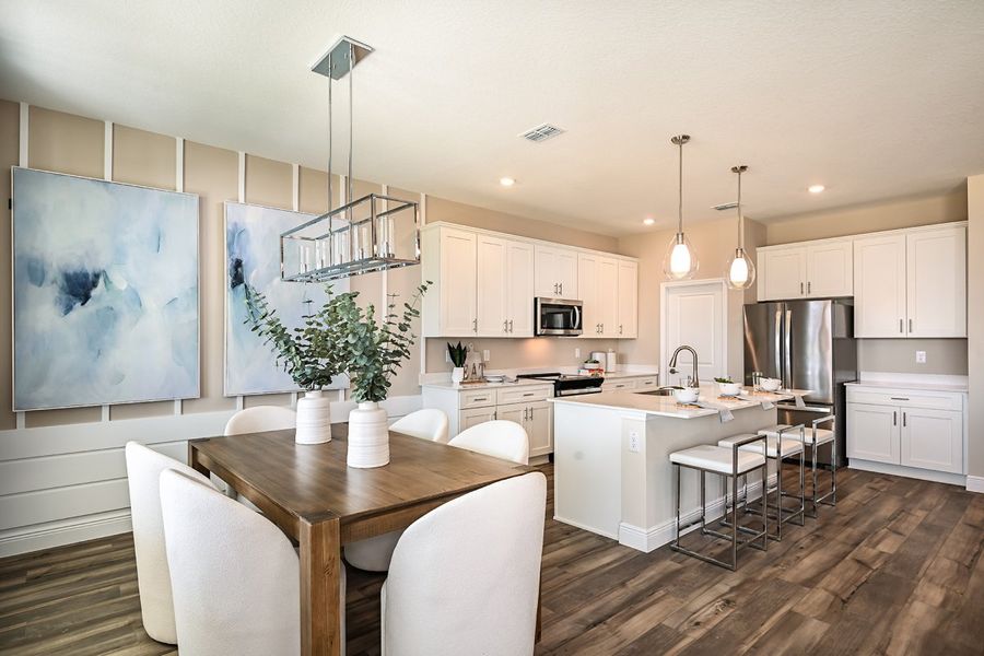 Representative furnished interior of a home built from the Mariposa by Casa Fresca Homes in Mirada, San Antonio (Image 11).