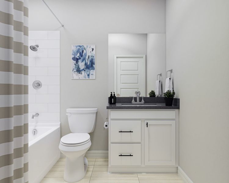 Representative furnished interior of a home built from the Kinglet by Tri Pointe Homes in Oakhill Reserve, Tomball (Image 14).