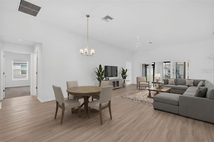 Furnished interior view inside a new home in , The Villages (Image 12). Furnished interior view inside a new home in , The Villages (Image 12).