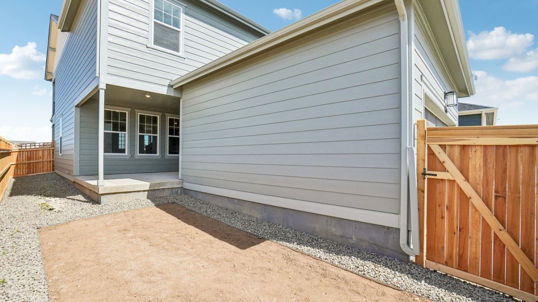 Exterior details and patio area of a home in Timnath Lakes, Timnath (Image 25). Exterior details and patio area of a home in Timnath Lakes, Timnath (Image 25).