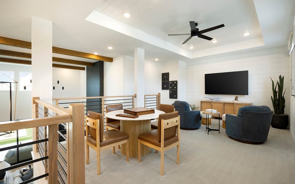 Representative furnished interior of a home built from the Lawrence by Brookfield Residential in Elyson, Katy (Image 5).