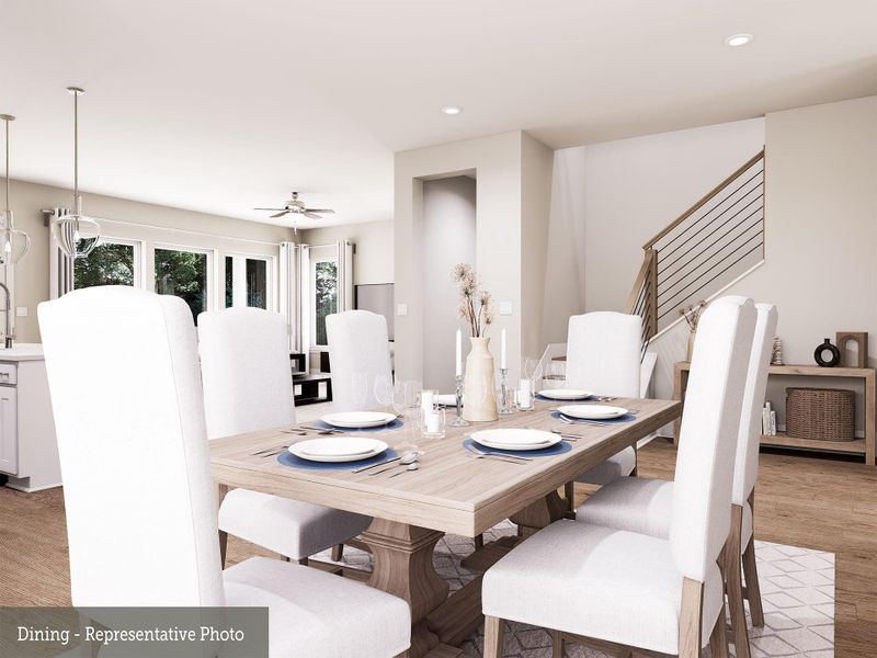 Furnished interior view inside a new home in Easthaven at Bridgeland Central - Vision Collection, Cypress (Image 5). Furnished interior view inside a new home in Easthaven at Bridgeland Central - Vision Collection, Cypress (Image 5).