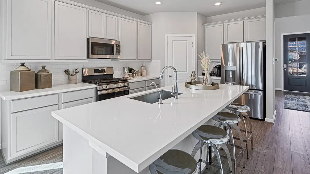 Furnished interior view inside a new home in Bridge Creek 45s and 50s, Cypress (Image 4).