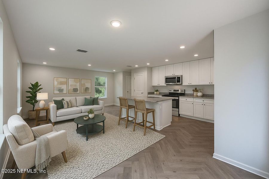 Furnished interior view inside a new home in , Jacksonville (Image 3).