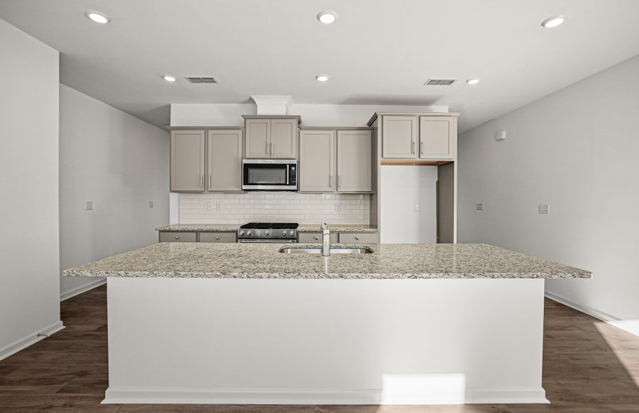 Large kitchen with an island