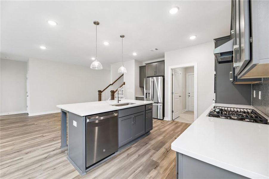 Furnished interior view inside a new home in The Park at Brighton, Locust Grove (Image 3).