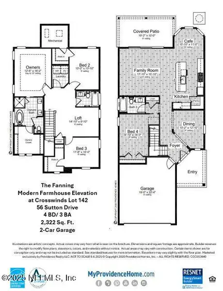 2D floor plan layout of this home in Crosswinds at Nocatee, Nocatee, FL (Image 5).