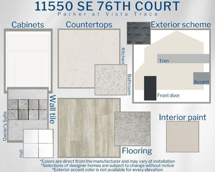 Parker - Colors for this home