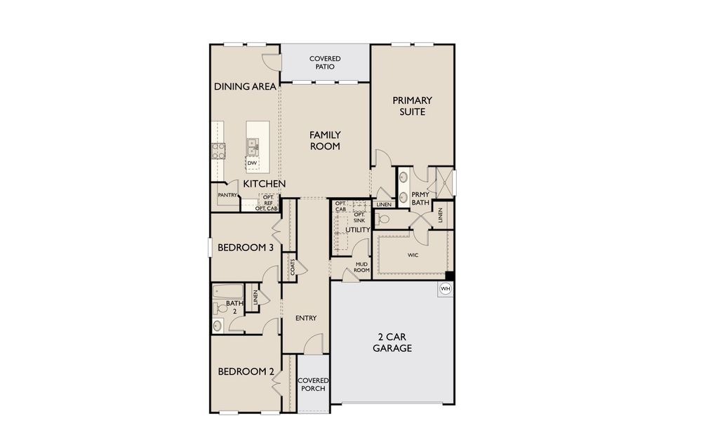 2D floor plan layout for the Manchester II by Ashton Woods in Lagos Reserve, Manor, TX (Image 4).