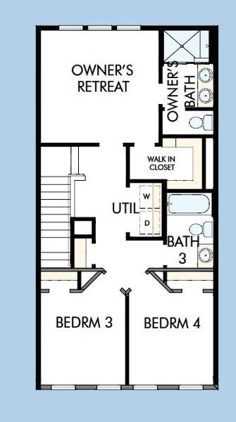 2D floor plan layout for the The Murphey by David Weekley Homes in Celesta, Decatur, GA (Image 4). 2D floor plan layout for the The Murphey by David Weekley Homes in Celesta, Decatur, GA (Image 4).