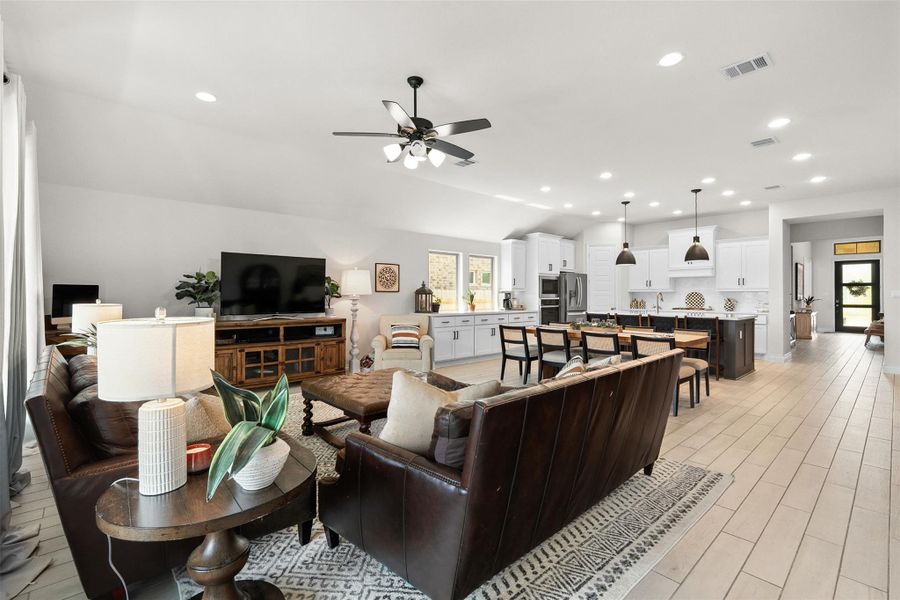 Furnished interior view inside a new home in Santa Rita Ranch 50', Liberty Hill (Image 29). Furnished interior view inside a new home in Santa Rita Ranch 50', Liberty Hill (Image 29).