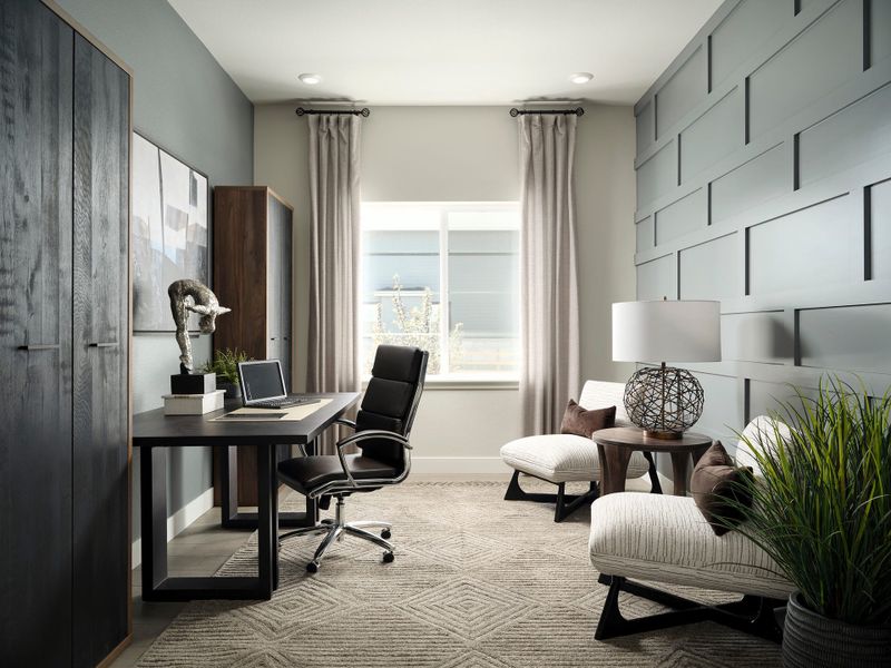 Representative furnished interior of a home built from the 5012 by Tri Pointe Homes in The Aurora Highlands, Aurora (Image 6).