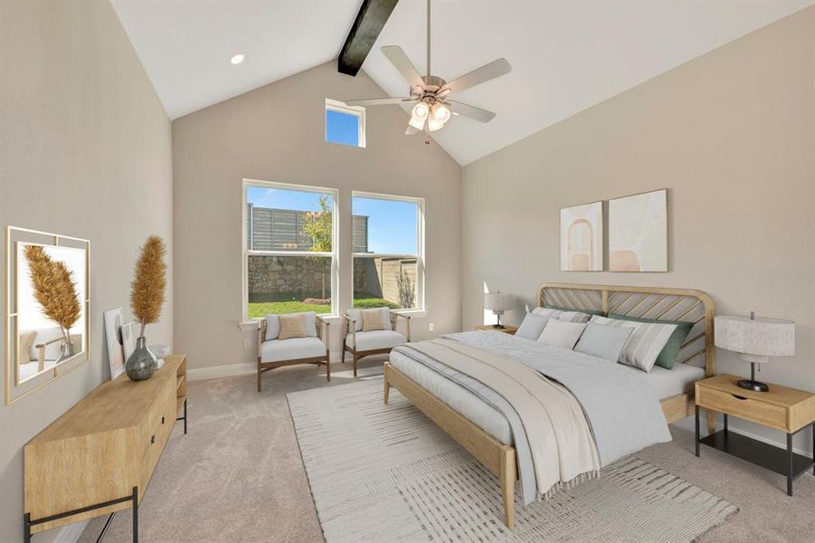 Furnished interior view inside a new home in Treeline, Justin (Image 6).