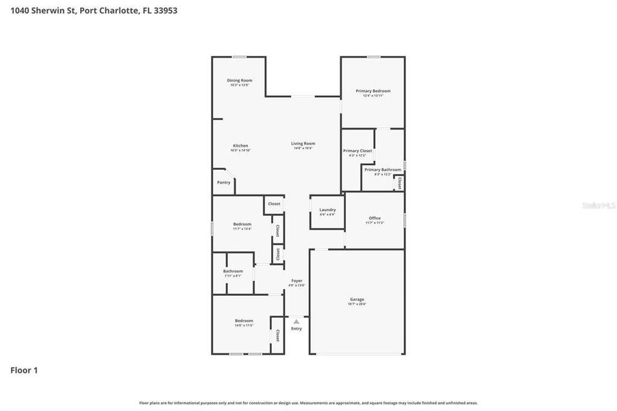 2D floor plan layout of this home in , Port Charlotte, FL (Image 5).
