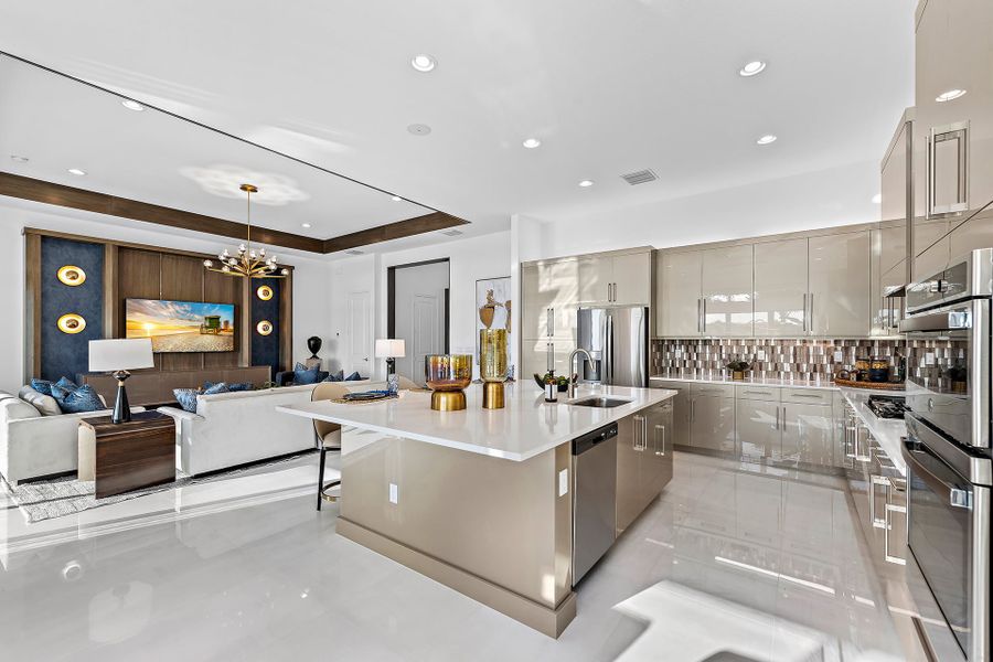 Representative furnished interior of a home built from the Caroline Grande by GL Homes in Valencia Grand (55+), Boynton Beach (Image 8).