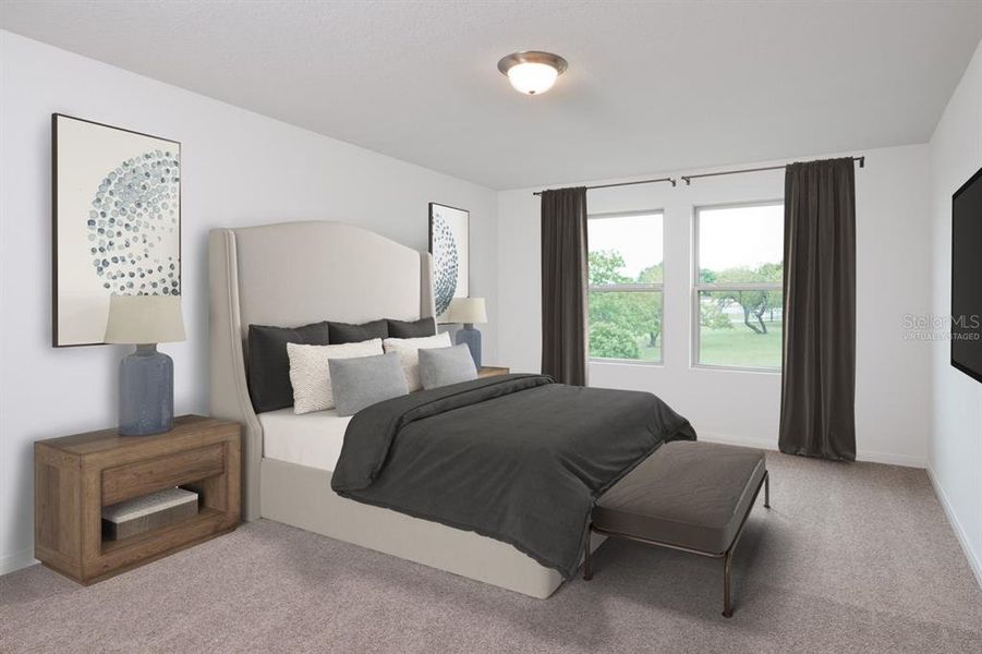 Virtually Staged  Master Bedroom