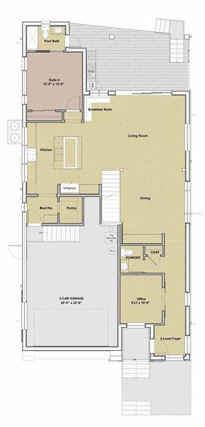 2D floor plan layout of this home in , Tampa, FL (Image 4).