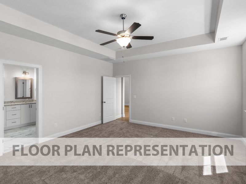 Primary Bedroom View 1 | 1714 Plan by Ivey Homes