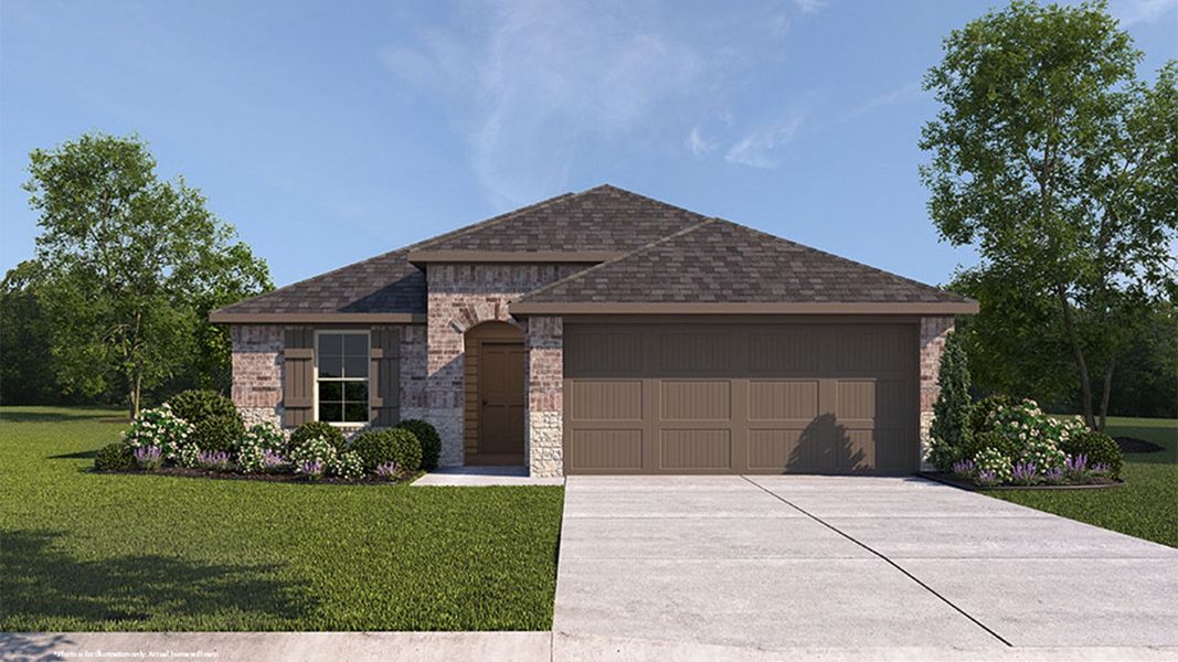 Representative exterior photo of a completed home built from the The Baxter by D.R. Horton in Terra Vista, Lubbock, TX (Image 17).