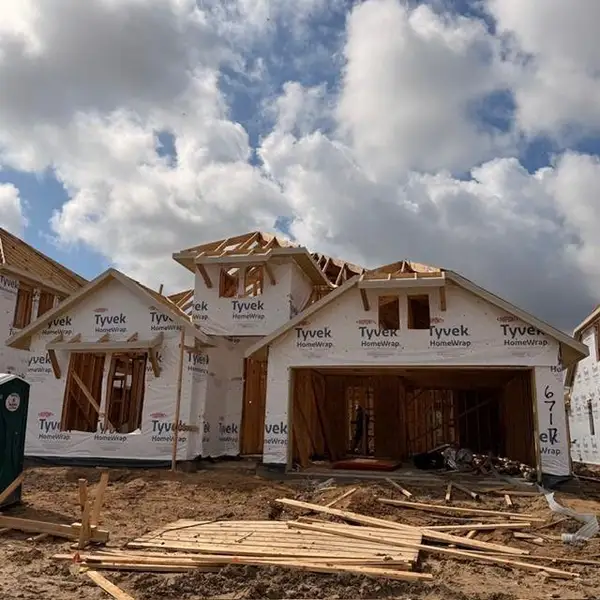 In-progress construction of a new home in Legacy, League City, TX (Image 4).