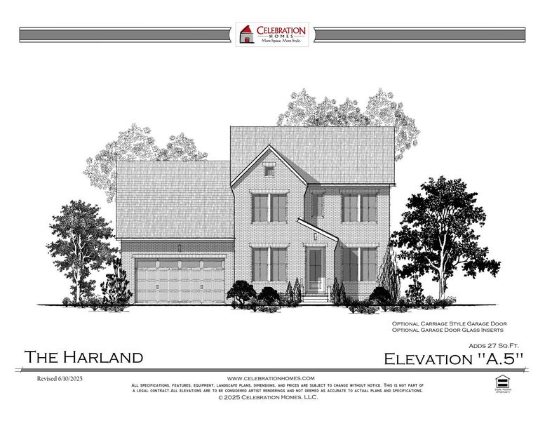 Representative rendering of the exterior for the Harland by Celebration Homes (Image 25).