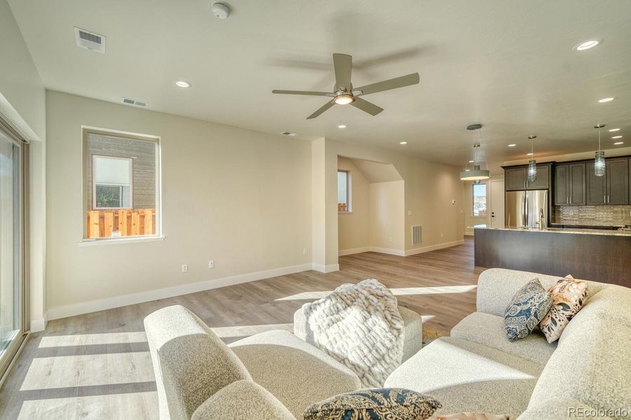 open concept living room