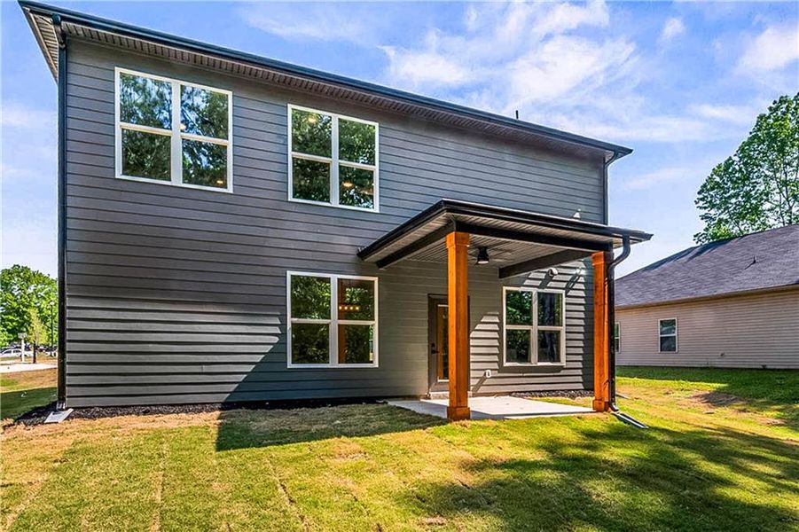 Exterior details and patio area of a home in , Hampton (Image 14).