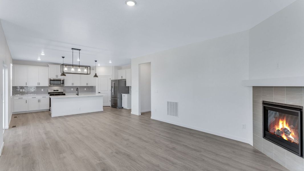 Representative unfurnished interior of a home built from the Calhan by D.R. Horton in Vantage, Berthoud (Image 15).
