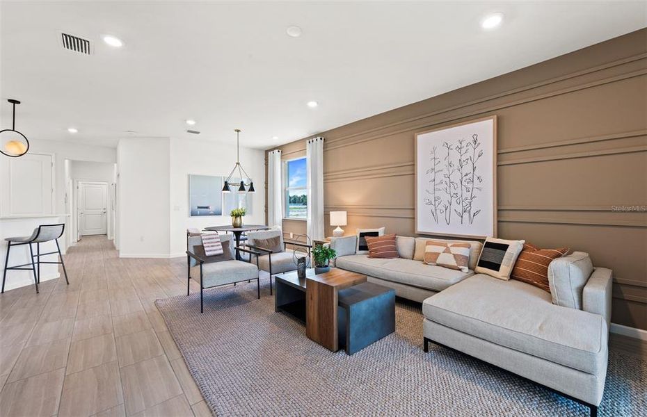 Furnished interior view inside a new home in BeachWalk by Manasota Key, Englewood (Image 11).