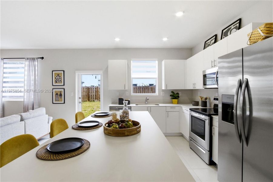 Furnished interior view inside a new home in , Miami (Image 36).