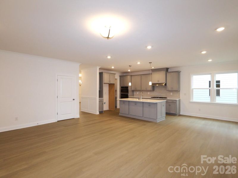Family room and kitchen Family room and kitchen