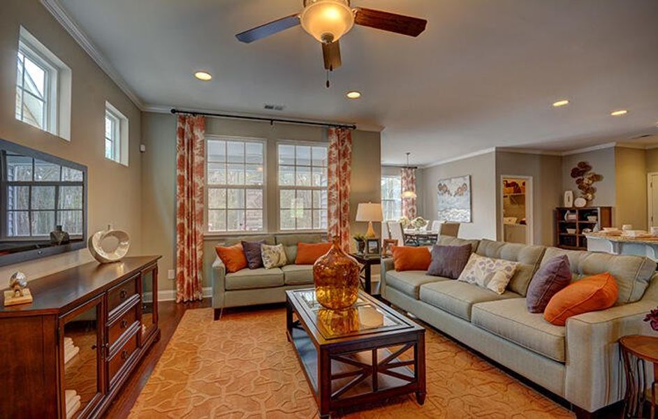 Furnished interior view inside a new home in Waterside at Lakes of Cane Bay: Coastal Collection, Summerville (Image 9).