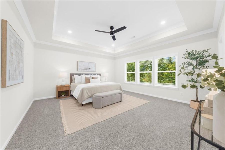 Furnished interior view inside a new home in , Flowery Branch (Image 15).