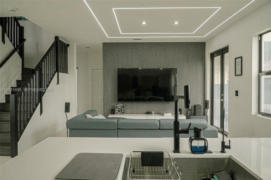 Furnished interior view inside a new home in , Miami (Image 6). Furnished interior view inside a new home in , Miami (Image 6).