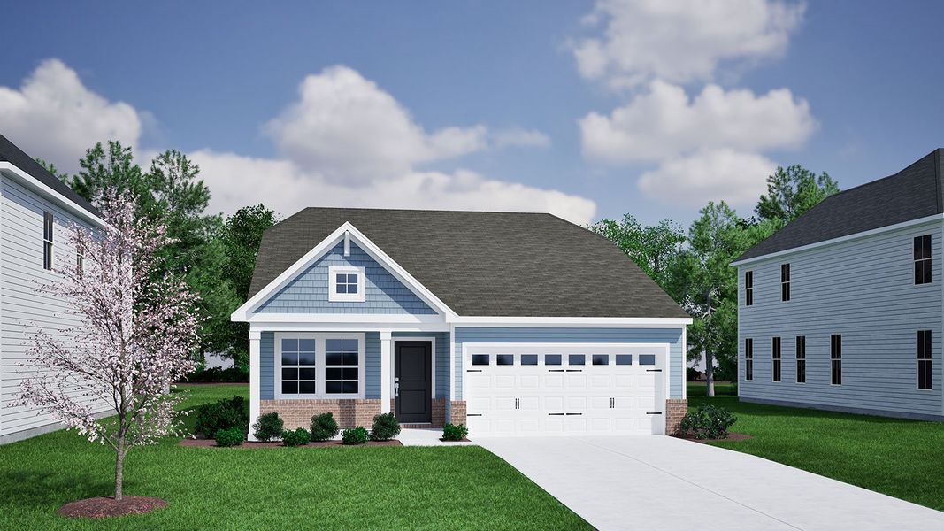 Representative exterior photo of a completed home built from the Howard - Genesis Value Collection by Mungo Homes in Willowbrook, Shelby, NC (Image 11).