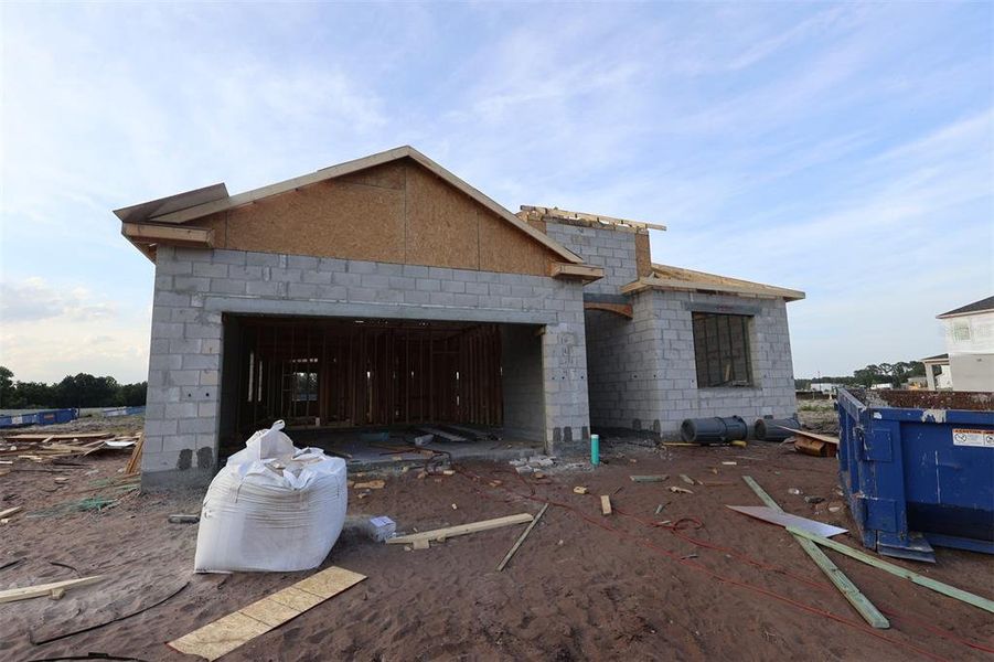 In-progress construction of a new home in Center Lake on the Park, St. Cloud, FL (Image 4).